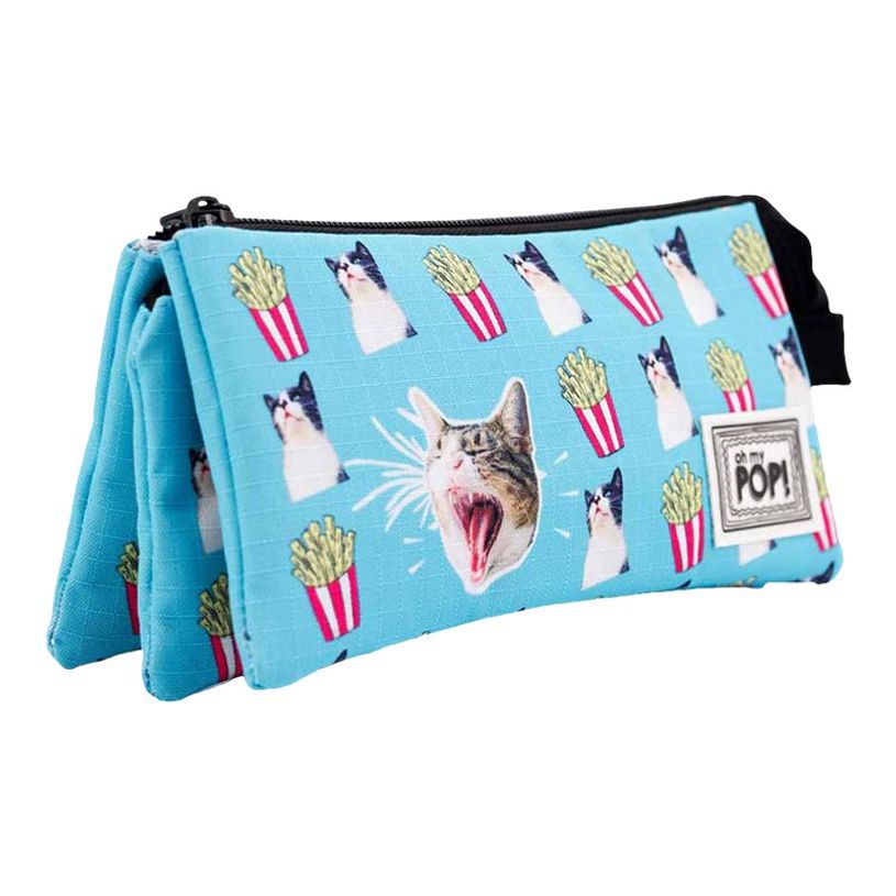 8445118025040-Oh My Pop! Angry Cat - Trousse 3 compartiments - turquoise - Karactermania-P_405114529_3-2