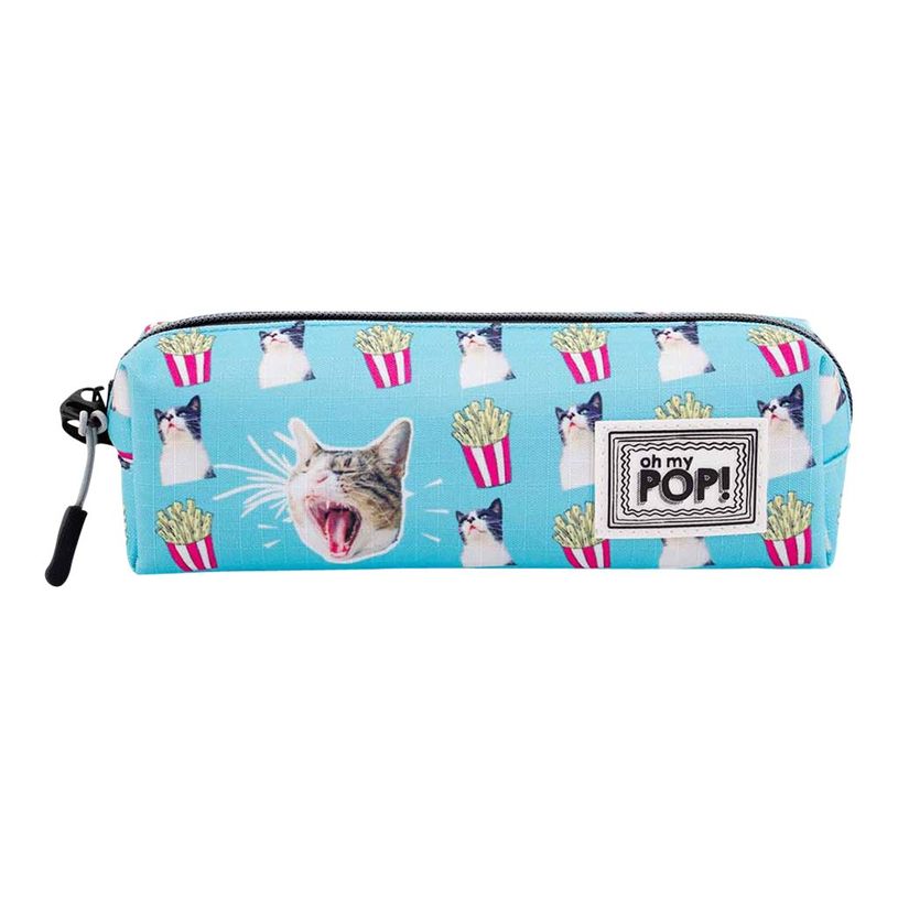 8445118025033-Oh My Pop! Angry Cat - Trousse carrée 1 compartiment - turquoise - Karactermania-P_405114554_1-0