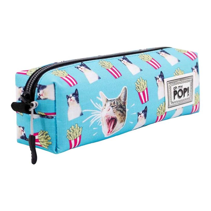 8445118025033-Oh My Pop! Angry Cat - Trousse carrée 1 compartiment - turquoise - Karactermania-P_405114554_3-2