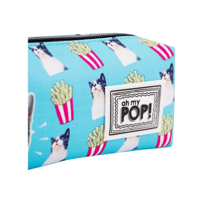 8445118025033-Oh My Pop! Angry Cat - Trousse carrée 1 compartiment - turquoise - Karactermania-P_405114554_5-4