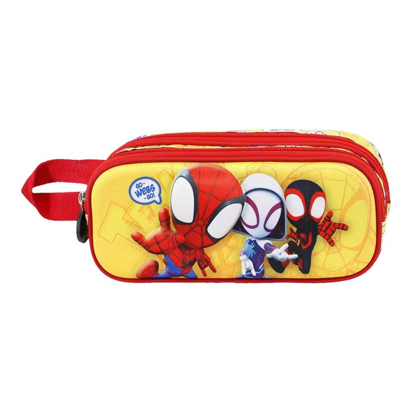 8445118026535-Spiderman - Trousse 3D - 2 compartiments - jaune - Karactermania-P_405114568_1-0