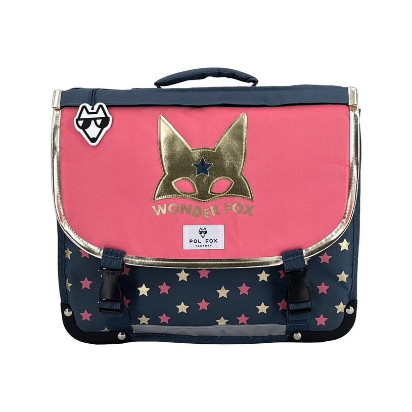 3663842006974-Cartable Wonder Fox Glitter 38 cm - 2 compartiments - rabat réversible - Pol Fox-P_405114599_1-0