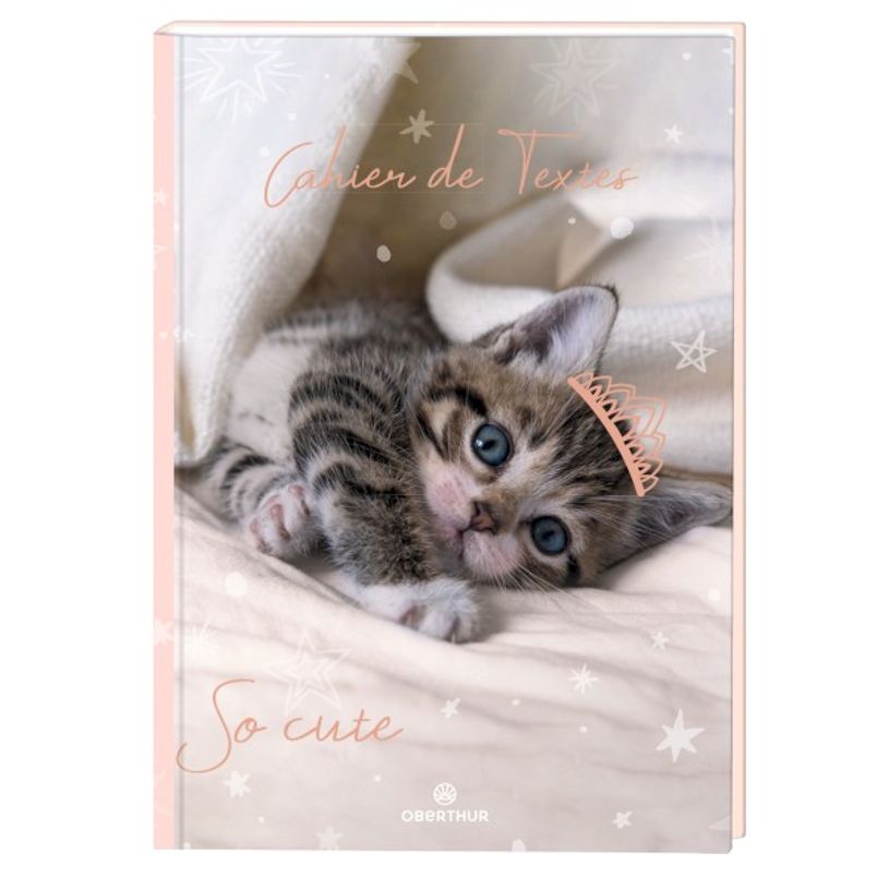 3664447114804-Cahier de textes Chaton - 15,5 x 21,7 cm - Oberthur-P_405114671_1-0
