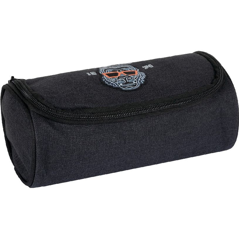 3664447122526-Trousse coffret Deeluxe - 1 compartiment - noir et gris chiné - Oberthur-P_405114710_1-0