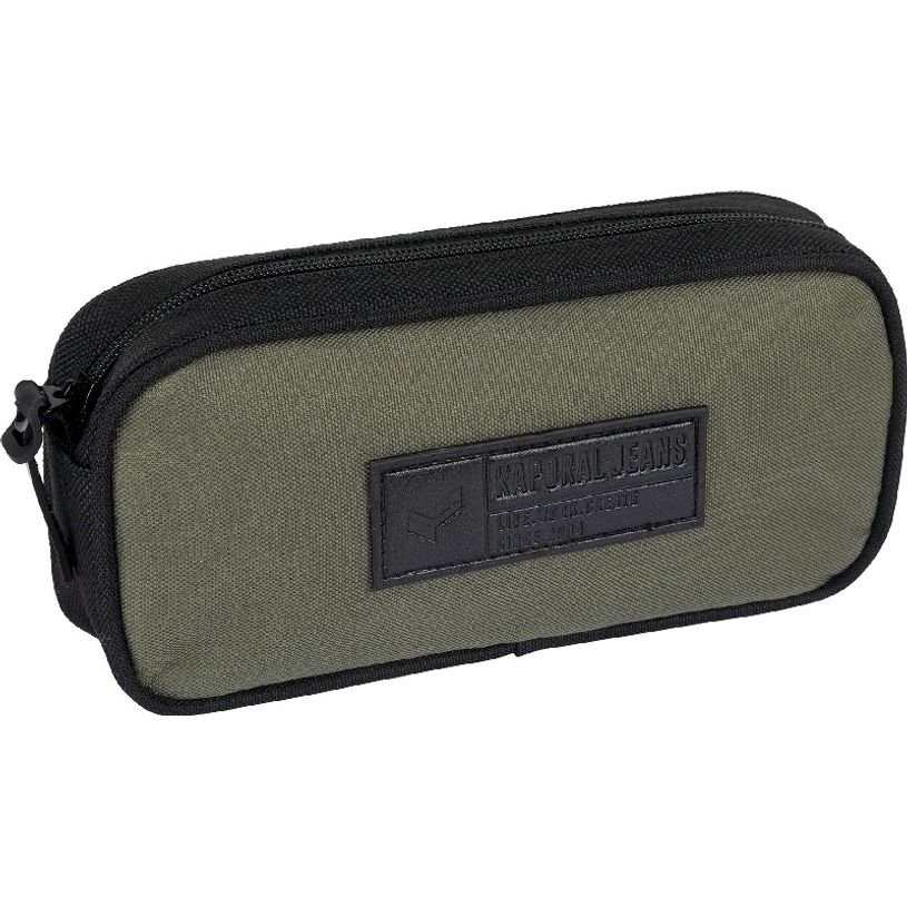3664447122830-Trousse rectangulaire Kaporal Boy - 1 compartiment - noir et kaki - Oberthur-P_405114721_1-0