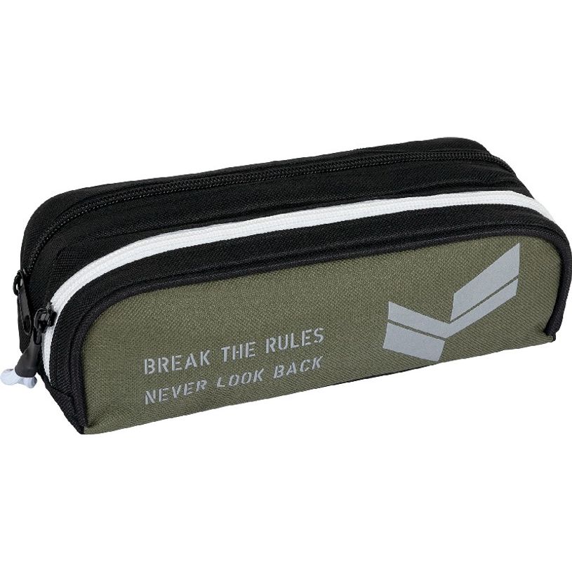 3664447122465-Trousse rectangulaire Kaporal - 2 compartiments - noir et kaki - Oberthur-P_405114724_1-0