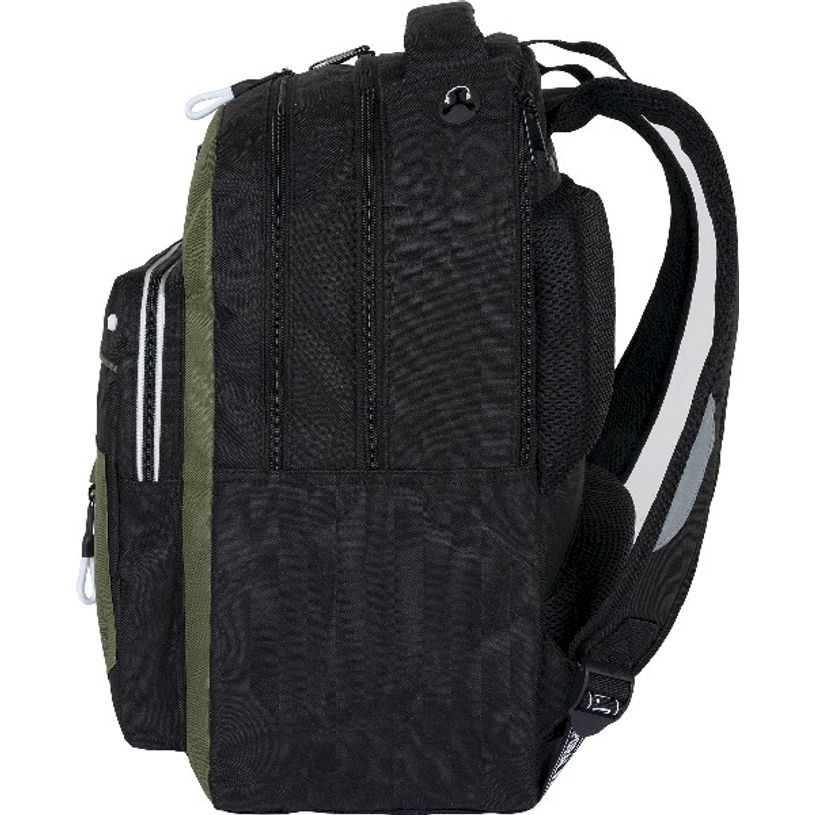 3664447122472-Sac à dos Kaporal - 3 compartiments - noir et kaki - Oberthur-P_405114725_4-3