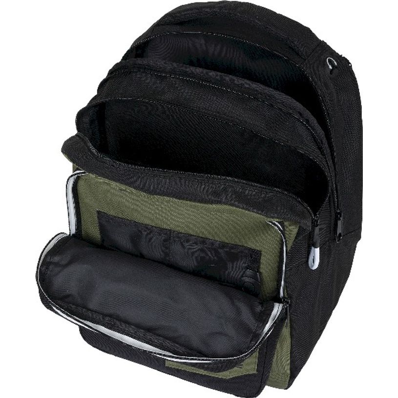 3664447122472-Sac à dos Kaporal - 3 compartiments - noir et kaki - Oberthur-P_405114725_6-5