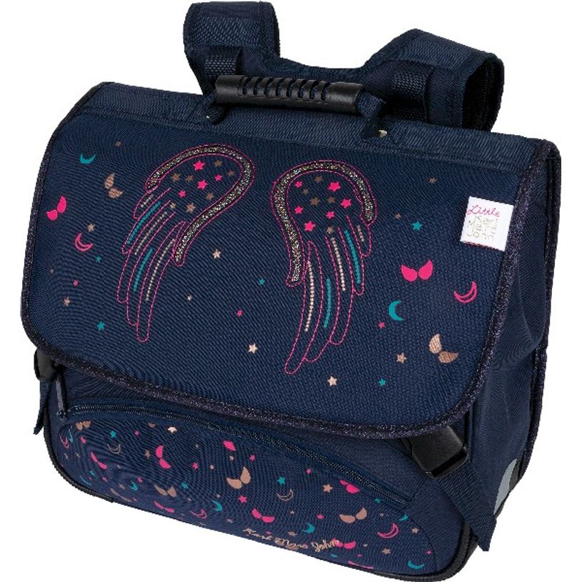 3664447121901-Cartable Little Karl Marc John 38 cm - 2 compartiments - bleu marine - Oberthur-P_405114736_1-0