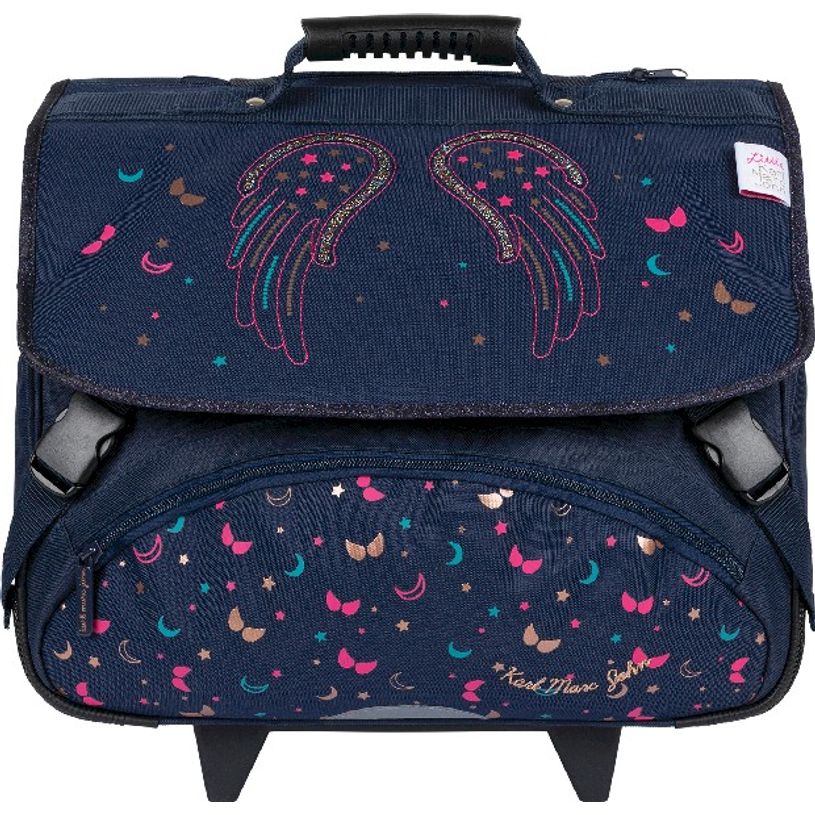 3664447121918-Cartable à roulettes Little Karl Marc John 41 cm - 2 compartiments - bleu marine - Oberth-P_405114737_4-3