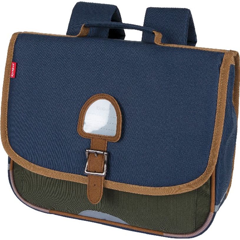 3664447124230-Cartable Kickers Boy 35 cm - 1 compartiment - marine et kaki - Oberthur-P_405114750_1-0