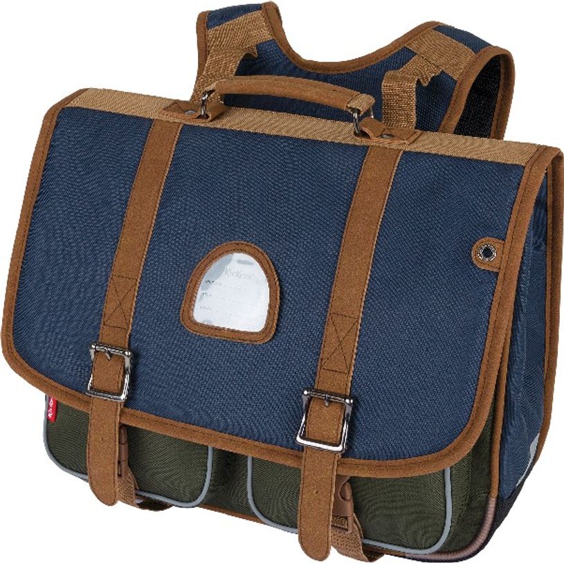 3664447122267-Cartable Kickers Boy 38 cm - 2 compartiments - marine et kaki - Oberthur-P_405114751_1-0