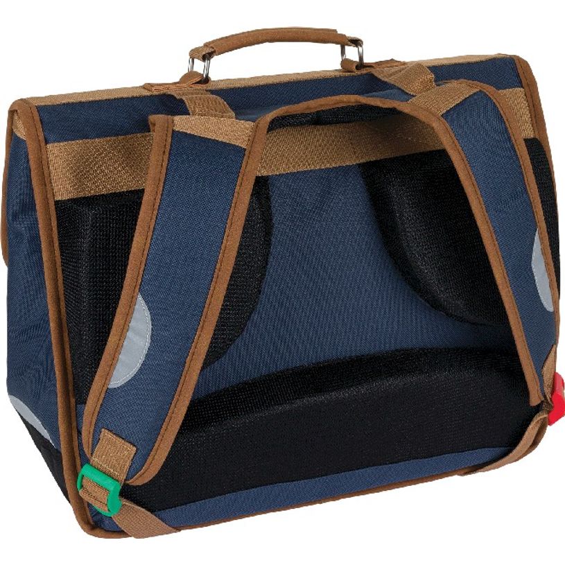 3664447122267-Cartable Kickers Boy 38 cm - 2 compartiments - marine et kaki - Oberthur-P_405114751_2-1