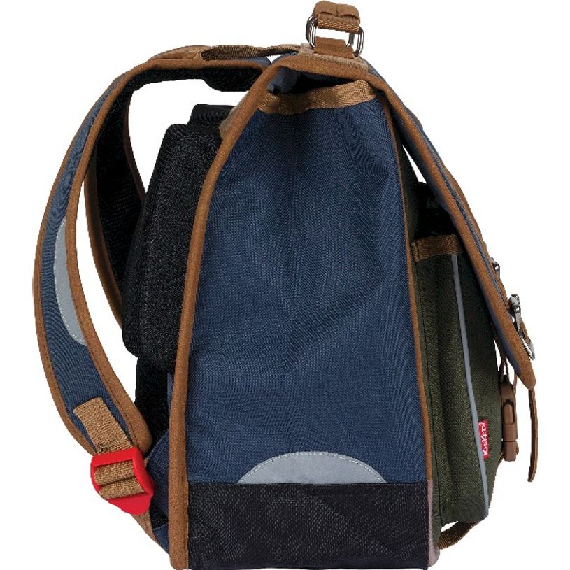 3664447122267-Cartable Kickers Boy 38 cm - 2 compartiments - marine et kaki - Oberthur-P_405114751_5-4