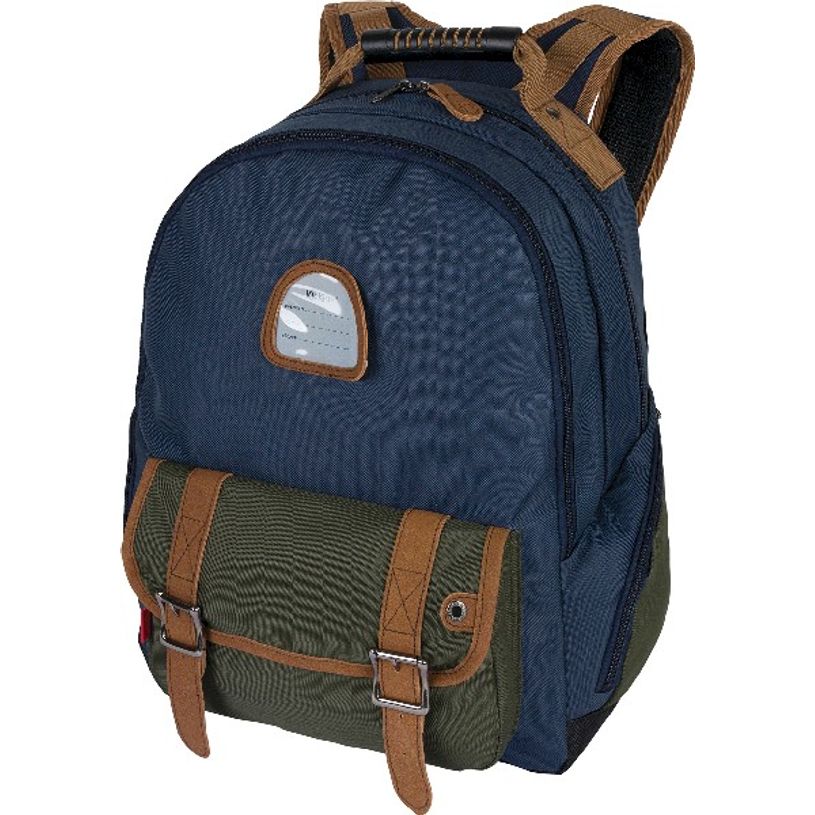 3664447124247-Sac à dos Kickers Boy - 2 compartiments - marine et kaki - Oberthur-P_405114752_1-0