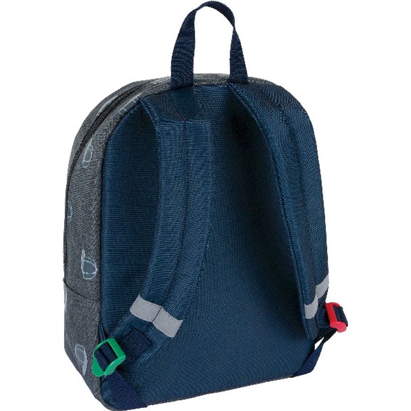 3664447124254-Sac à dos maternelle Kickers Boy - 1 compartiment - gris chiné et marine - Oberthur-P_405114753_2-1
