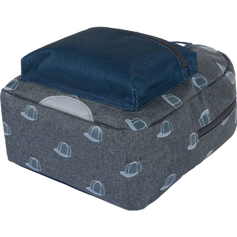 3664447124254-Sac à dos maternelle Kickers Boy - 1 compartiment - gris chiné et marine - Oberthur-P_405114753_3-2