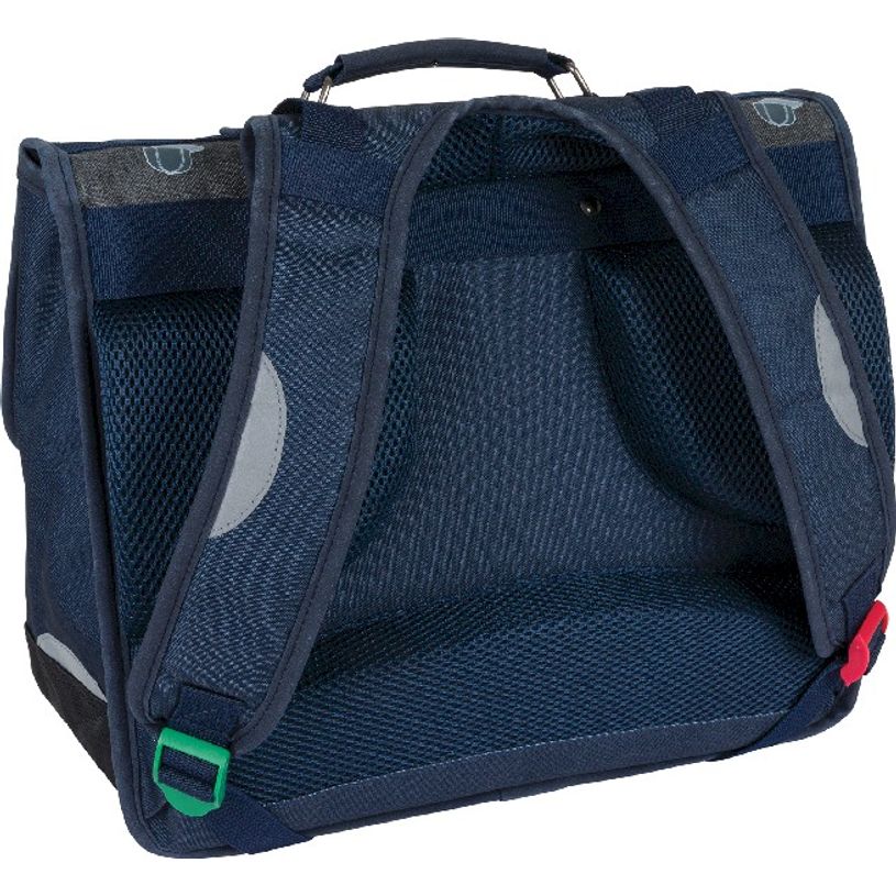 3664447122250-Cartable Kickers Boy 38 cm - 2 compartiments - gris chiné et marine - Oberthur-P_405114754_2-1