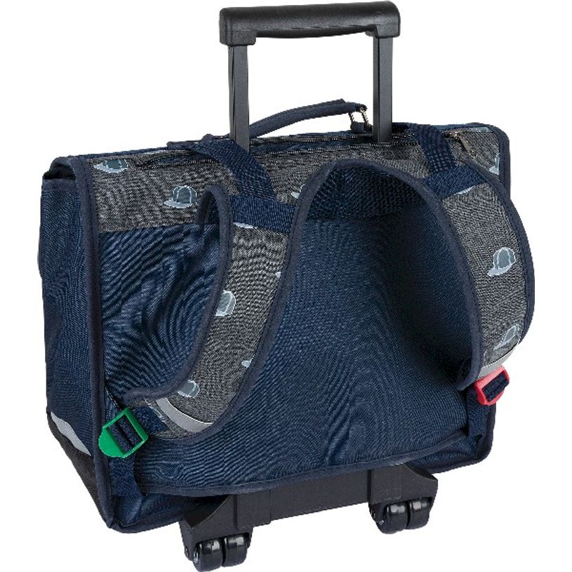 3664447124261-Cartable à roulettes Kickers Boy 38 cm - 2 compartiments - gris chiné et marine - Oberth-P_405114755_2-1