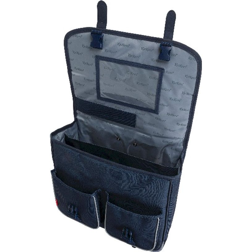 3664447124261-Cartable à roulettes Kickers Boy 38 cm - 2 compartiments - gris chiné et marine - Oberth-P_405114755_7-6