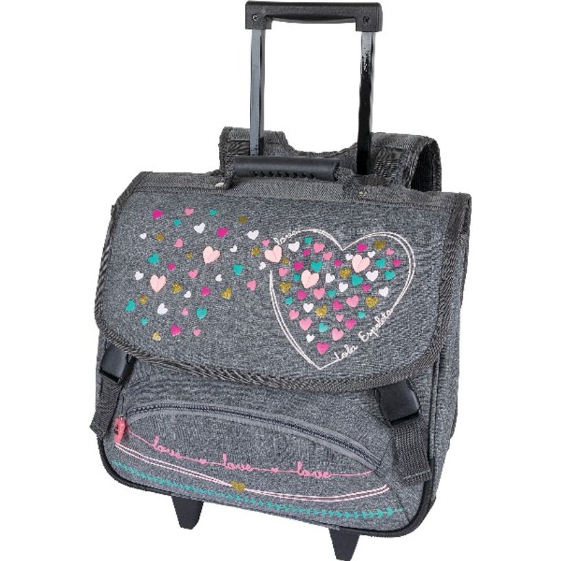 3664447121833-Cartable à roulettes Lola Espeleta 38 cm - 2 compartiments - Oberthur-P_405114764_1-0