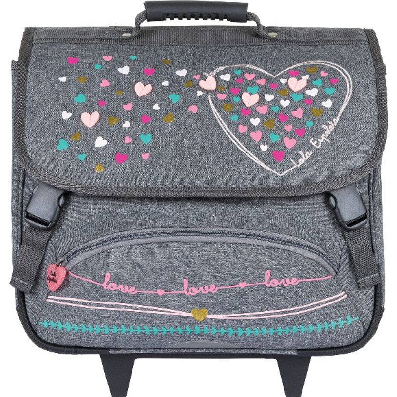 3664447121833-Cartable à roulettes Lola Espeleta 38 cm - 2 compartiments - Oberthur-P_405114764_4-3