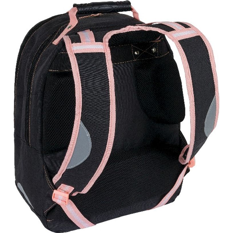 3664447122298-Sac à dos Mr Wonderful - 2 compartiments - gris chiné et corail - Oberthur-P_405114774_2-1