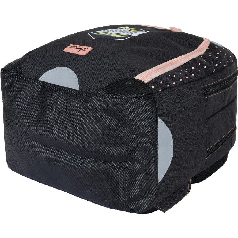 3664447122298-Sac à dos Mr Wonderful - 2 compartiments - gris chiné et corail - Oberthur-P_405114774_3-2