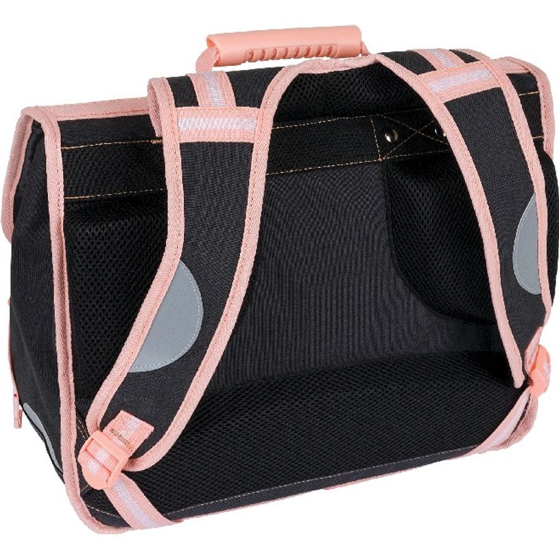 3664447122304-Cartable Mr Wonderful 38 cm - 2 compartiments - gris chiné et corail - Oberthur-P_405114776_2-1