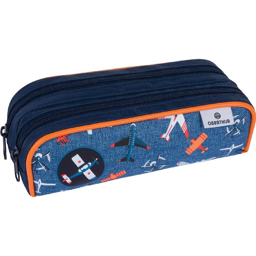 3664447121727-Trousse By Oberthur Boy - 2 compartiments - marine et bleu chiné - Oberthur-P_405114780_1-0