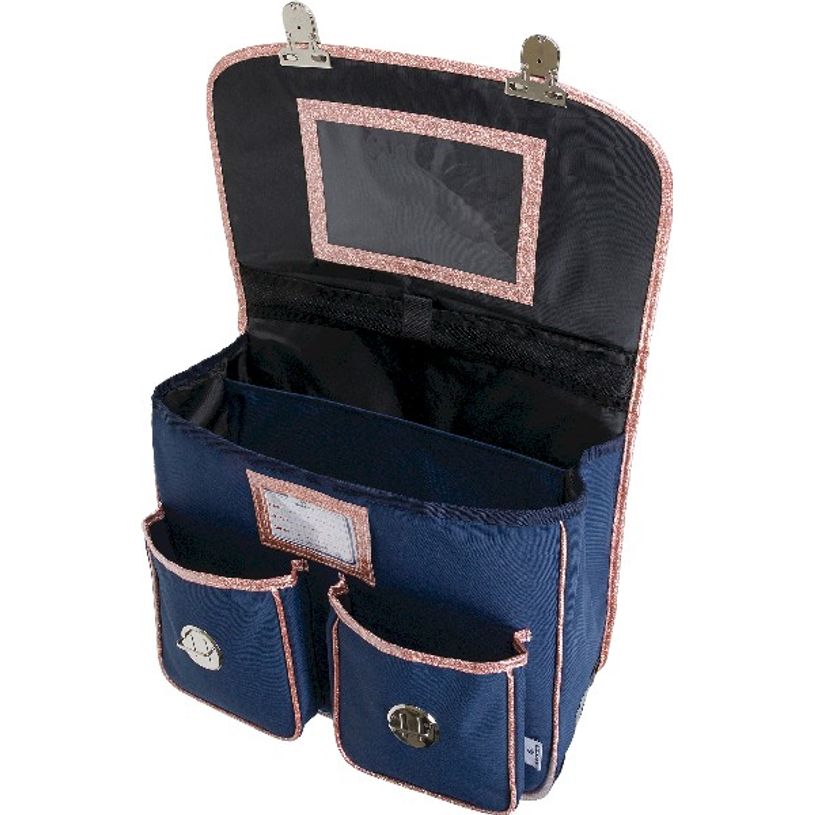 3664447121772-Cartable By Oberthur Girl 38 cm - 2 compartiments - marine - Oberthur-P_405114784_6-5