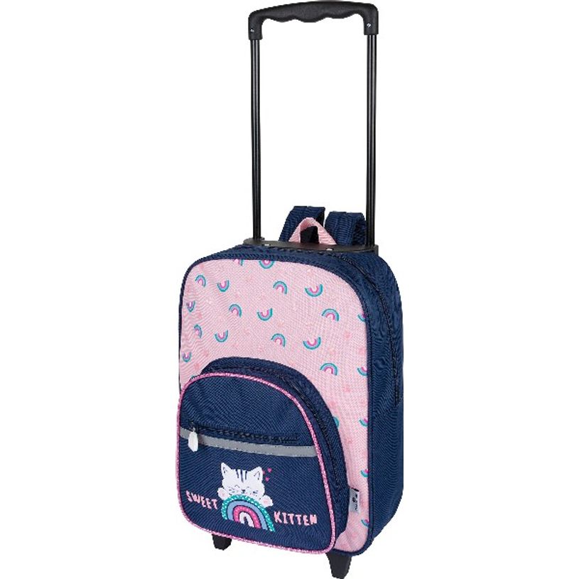 3664447121451-Sac maternelle à roulettes Chaton - 1 compartiment - Oberthur-P_405114789_1-0