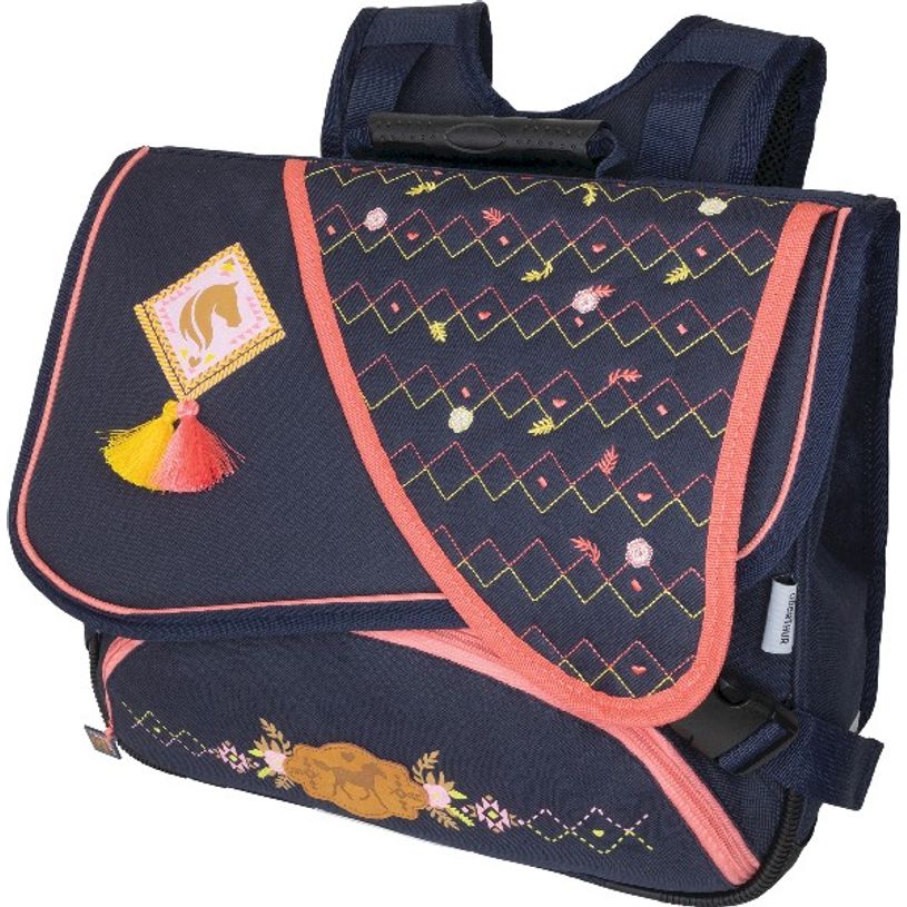 3664447121703-Cartable Cheval 38 cm - 2 compartiments - Oberthur-P_405114796_1-0