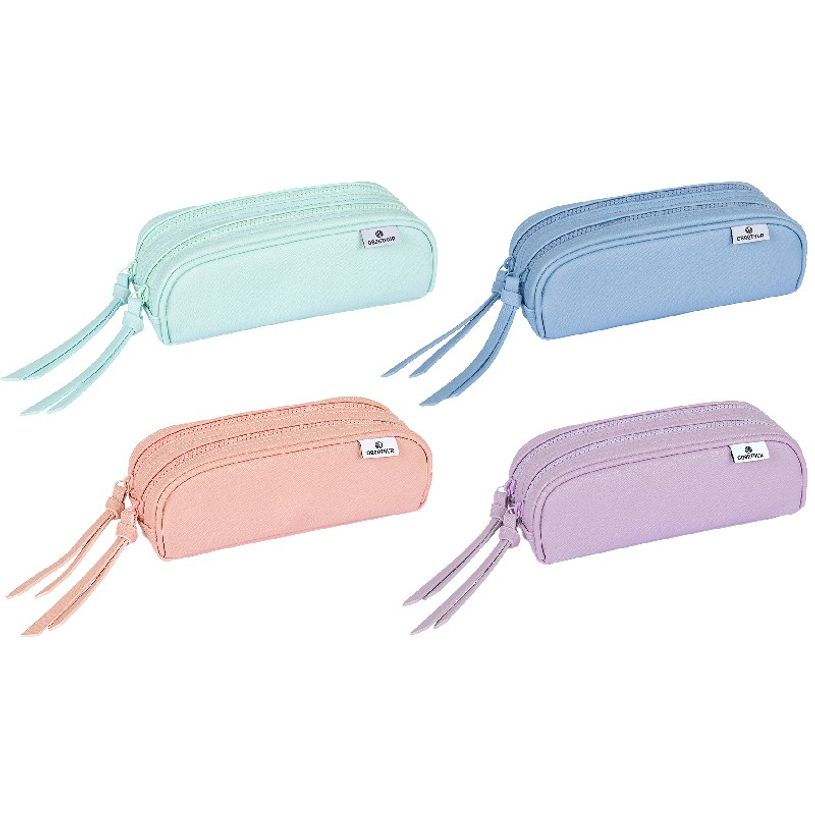 3664447124490-Trousse Colors Pastel - 2 compartiments - différents modèles disponibles - Oberthur-P_405114802_1-0
