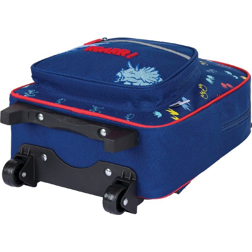 3664447122342-Sac maternelle à roulettes Dino - 1 compartiment - marine - Oberthur-P_405114816_3-2