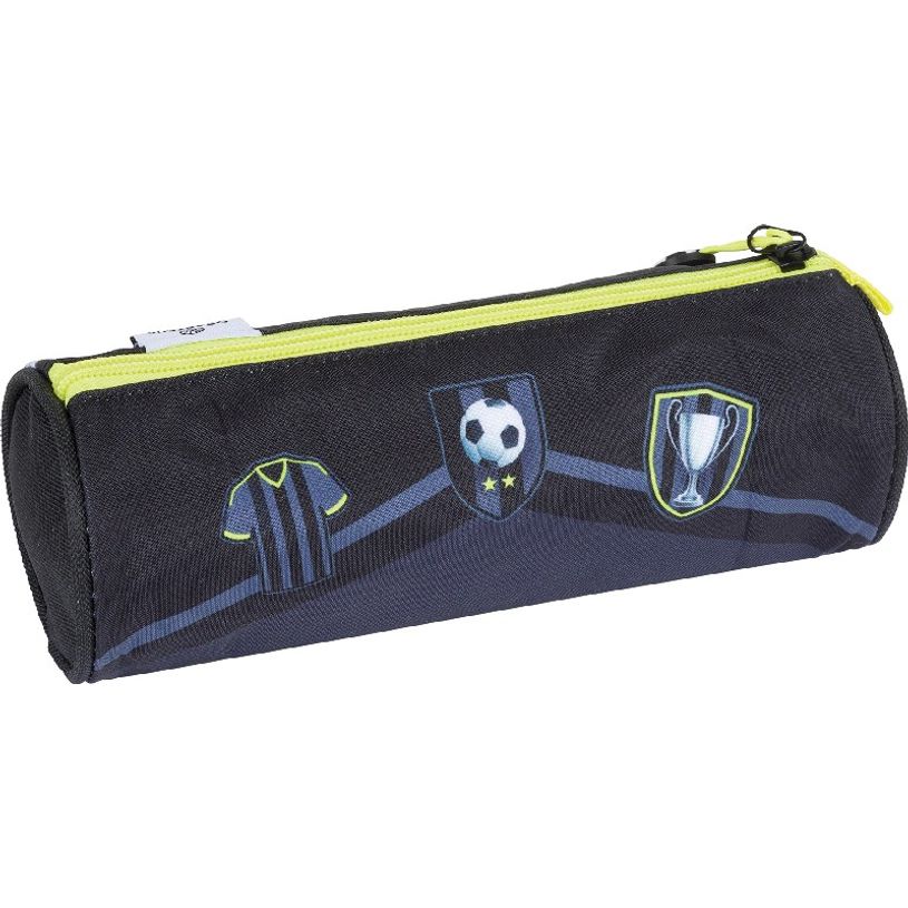 3664447122373-Trousse ronde Football - 1 compartiment - noir - Oberthur-P_405114819_2-1