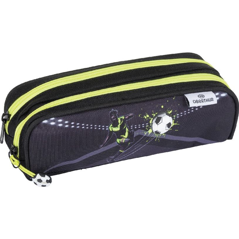 3664447122380-Trousse rectangulaire Football - 2 compartiments - noir - Oberthur-P_405114820_1-0