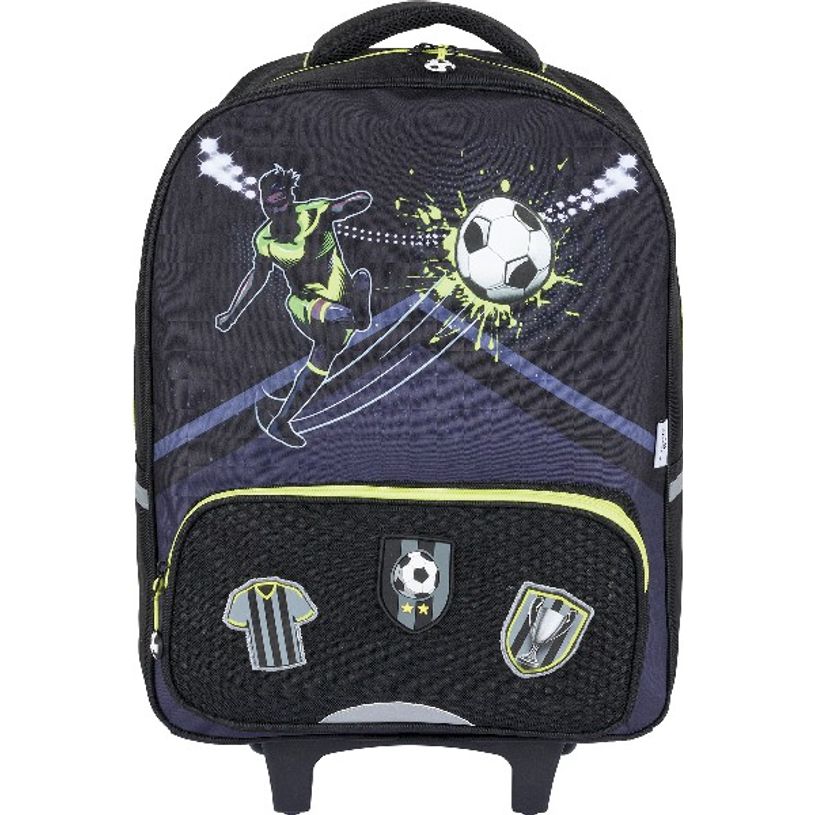 0404051148221-Sac à dos à roulettes Football - 1 compartiment - noir - Oberthur-P_405114822_4-3