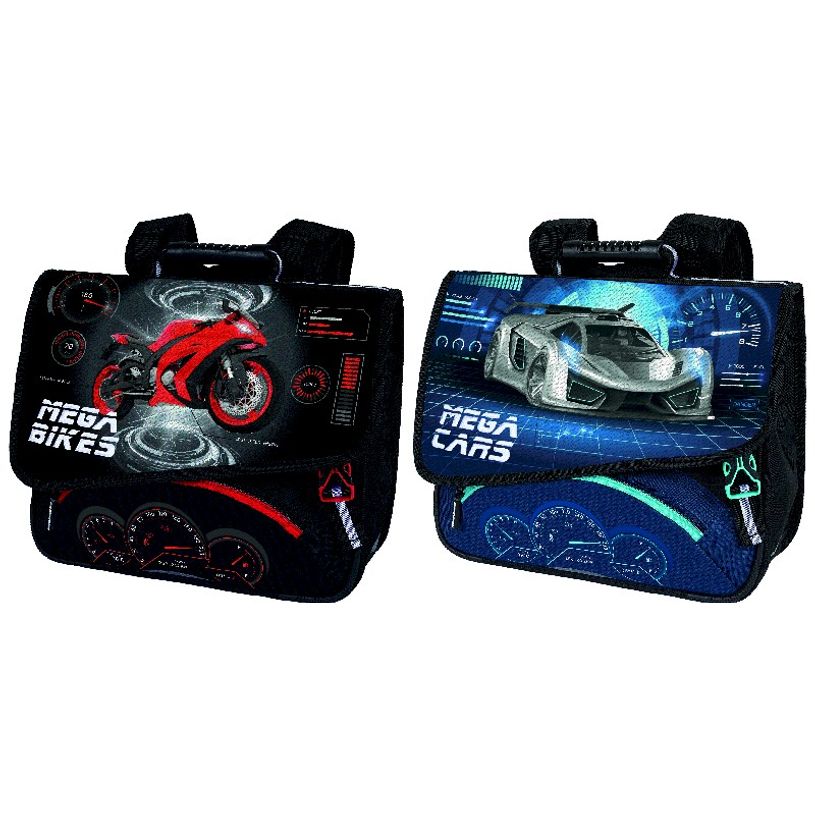 3664447122441-Cartable Megacars 38 cm - 2 compartiments - 2 modèles disponibles - Oberthur-P_405114828_1-0