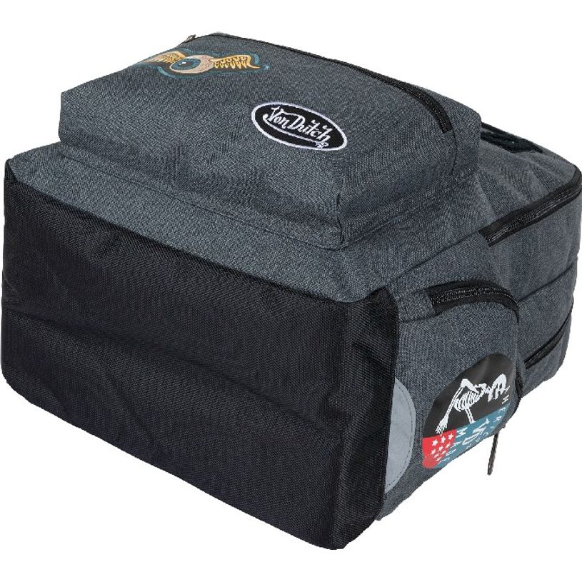 3664447122892-Sac à dos Von Dutch - 2 compartiments -  gris chiné - Oberthur-P_405114840_3-2