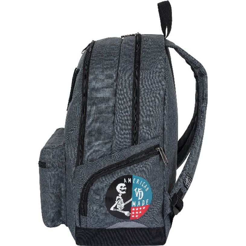 3664447122892-Sac à dos Von Dutch - 2 compartiments -  gris chiné - Oberthur-P_405114840_4-3