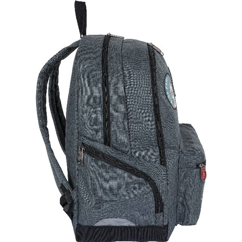 3664447122892-Sac à dos Von Dutch - 2 compartiments -  gris chiné - Oberthur-P_405114840_5-4