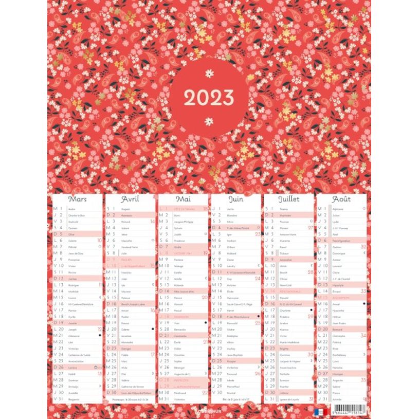 3664447118147-Calendrier Chelsea 6 mois par face - 43 x 33,5 cm - Oberthur-P_405114848_1-0