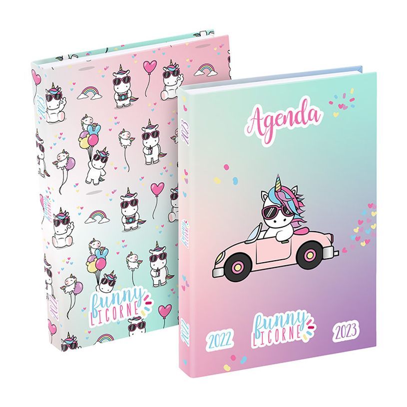 3135257458094-Agenda Licorne - 1 jour par page - 12 x 17 cm - 2 modèles disponibles - Viquel-P_405114860_1-0