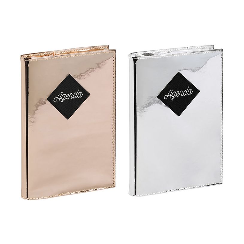 3135257472892-Agenda Diamond - 1 jour par page - 12 x 17 cm - disponible en argent ou rose doré - Vique-P_405114873_1-0