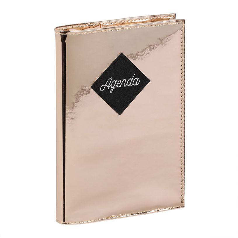 3135257472892-Agenda Diamond - 1 jour par page - 12 x 17 cm - disponible en argent ou rose doré - Vique-P_405114873_2-1
