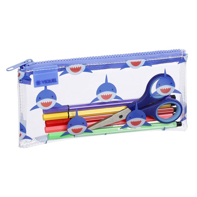 3135259792943-Trousse plate Baby Kawaii - 1 compartiment - 2 modèles disponibles : requin ou rainbow - -P_405114892_3-2