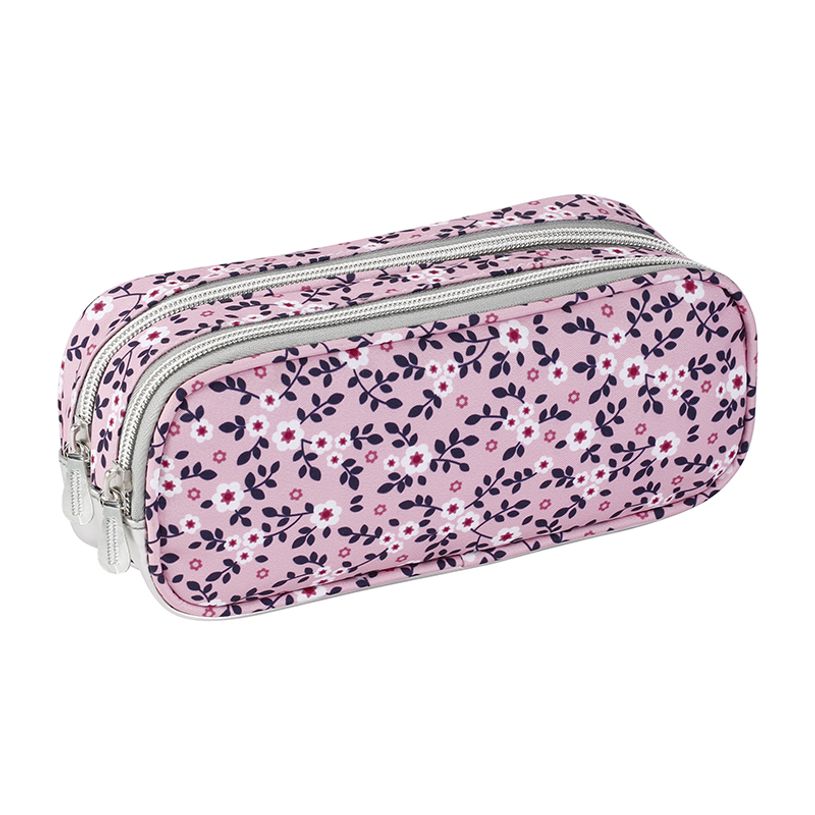 3135258772984-Trousse rectangulaire Liberty Chérie - 2 compartiments - 2 couleurs disponibles : rose ou-P_405114904_2-1