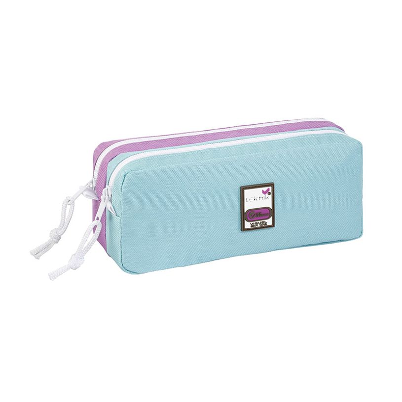 3135250989960-Trousse rectangulaire Teknik Pastel - 2 compartiments - 2 modèles disponibles - Exclusivi-P_405114939_3-2