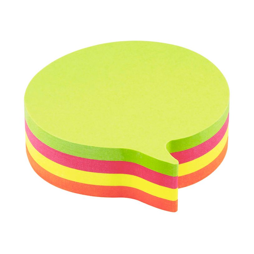 4044355787007-Global Notes - Notes adhésives - 200 feuilles - En forme de bulle - 70 x 70 mm - couleurs assorties--0